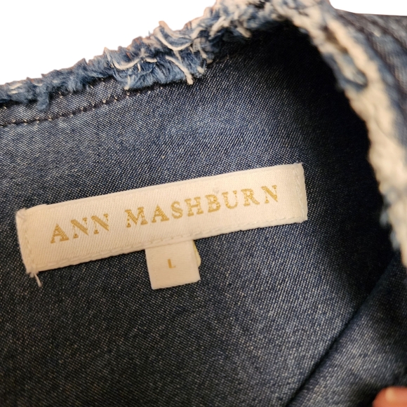 Ann Mashburn Denim Sleeveless Top Size L - Picture 7 of 11